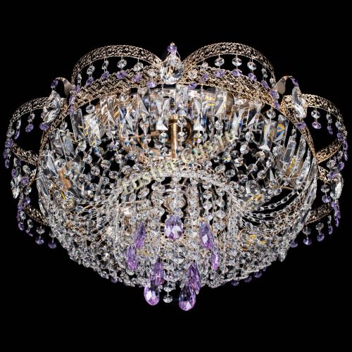 Люстра Камея Флора Журавлик №6 фиолетовая в Сочи Гусь Хрустальный