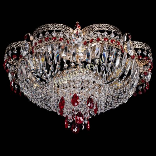 Люстра Камея Флора Журавлик №6 красная в Сочи Гусь Хрустальный