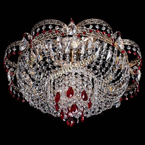 Люстра Камея Флора Журавлик №6 красная в Сочи Гусь Хрустальный