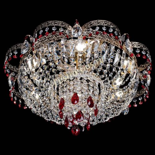 Люстра Камея Флора Журавлик №6 красная в Сочи Гусь Хрустальный