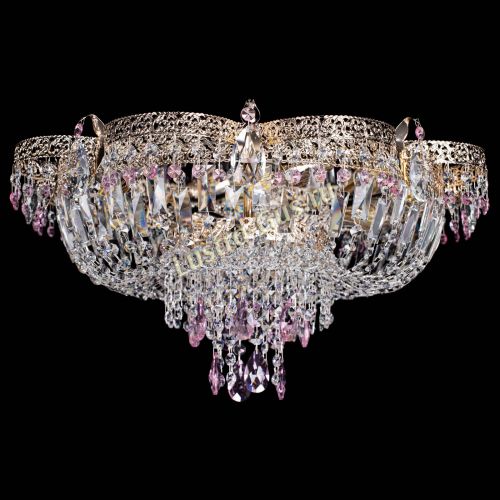 Люстра Камея Флора Журавлик №6 розовая в Сочи Гусь Хрустальный