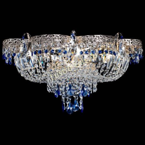 Люстра Камея Флора Журавлик №6 синяя в Сочи Гусь Хрустальный