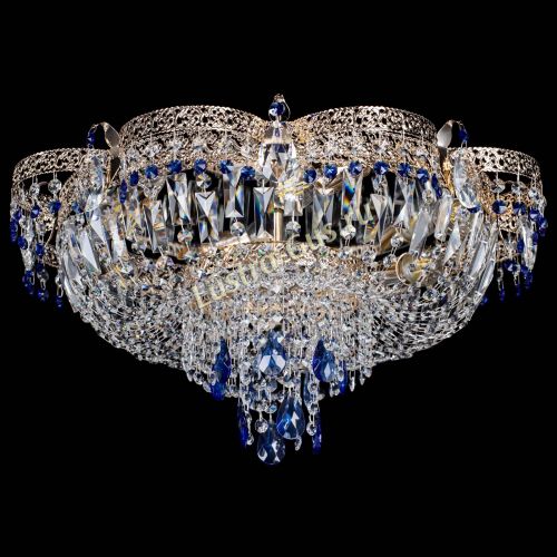 Люстра Камея Флора Журавлик №6 синяя в Сочи Гусь Хрустальный