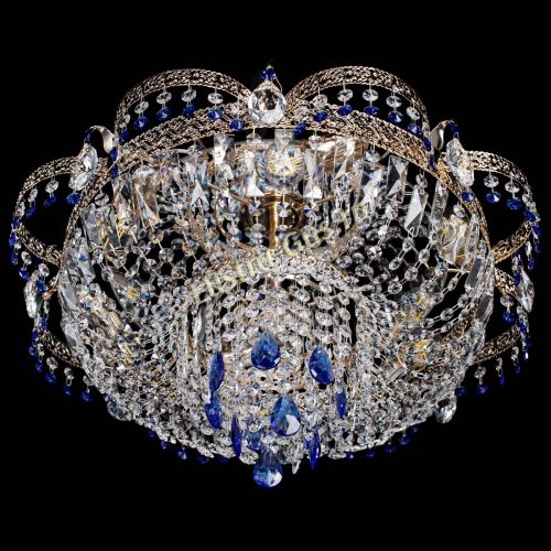 Люстра Камея Флора Журавлик №6 синяя в Сочи Гусь Хрустальный