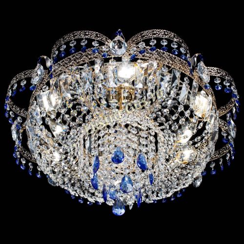 Люстра Камея Флора Журавлик №6 синяя в Сочи Гусь Хрустальный