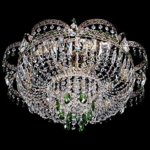 Люстра Камея Флора Журавлик №6 зеленая в Сочи Гусь Хрустальный