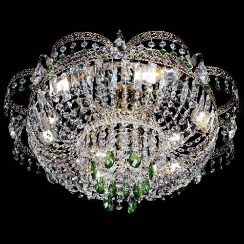 Люстра Камея Флора Журавлик №6 зеленая в Сочи Гусь Хрустальный