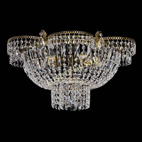 Люстра Камея №1 под бронзу прямая в Сочи Гусь Хрустальный