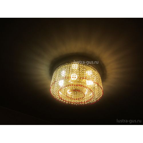 Люстра Капель обтикон 5 ламп в Сочи Гусь Хрустальный