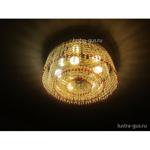 Люстра Капель обтикон 5 ламп в Сочи Гусь Хрустальный