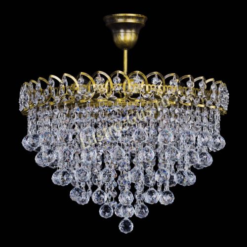 Люстра Капель Пирамида Шар 30 с подвесом под бронзу в Сочи Гусь Хрустальный