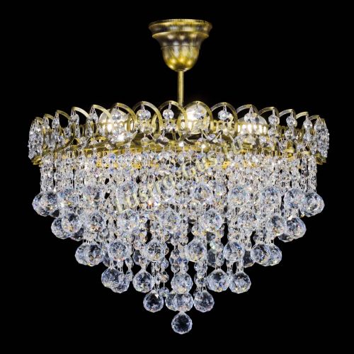 Люстра Капель Пирамида Шар 30 с подвесом под бронзу в Сочи Гусь Хрустальный