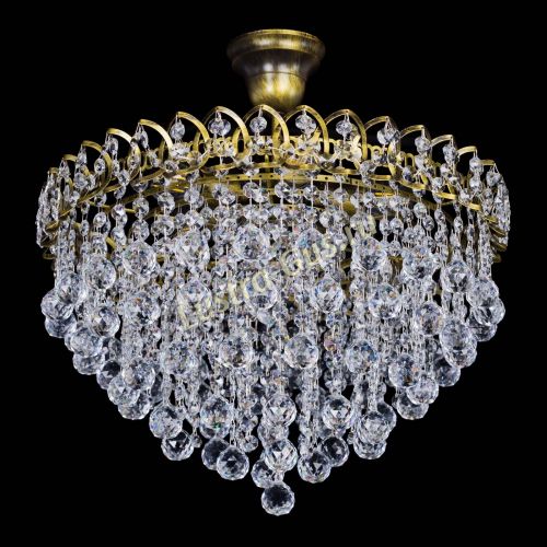 Люстра Капель Пирамида Шар 30 с подвесом под бронзу в Сочи Гусь Хрустальный