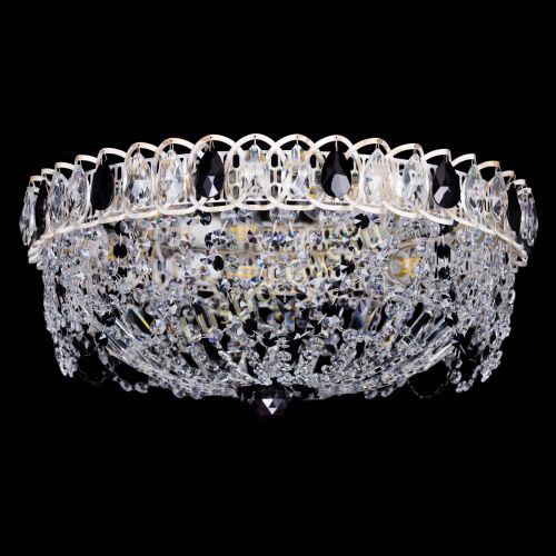 Люстра Каскад Ажур Черная белая в Сочи Гусь Хрустальный