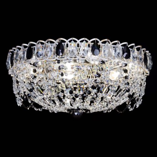 Люстра Каскад Ажур Черная белая в Сочи Гусь Хрустальный