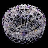 Люстра Каскад Ажур Фиолетовая белая в Сочи