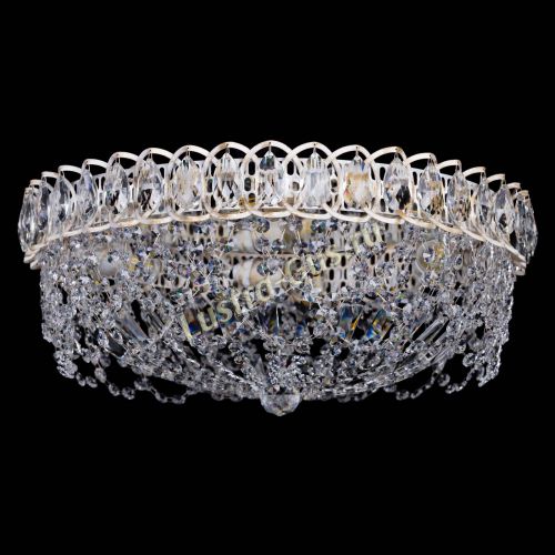 Люстра Каскад Ажур белая в Сочи Гусь Хрустальный