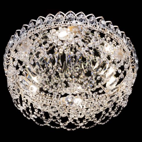 Люстра Каскад Ажур белая в Сочи Гусь Хрустальный