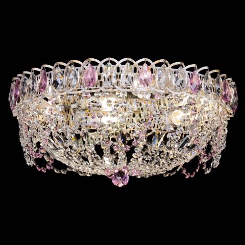 Люстра Каскад Ажур Розовая белая в Сочи Гусь Хрустальный