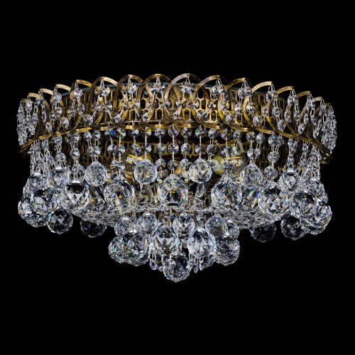 Люстра Каскад шар под бронзу в Сочи Гусь Хрустальный