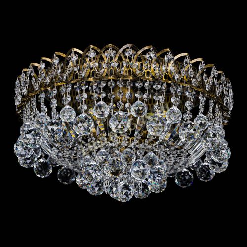 Люстра Каскад шар под бронзу в Сочи Гусь Хрустальный