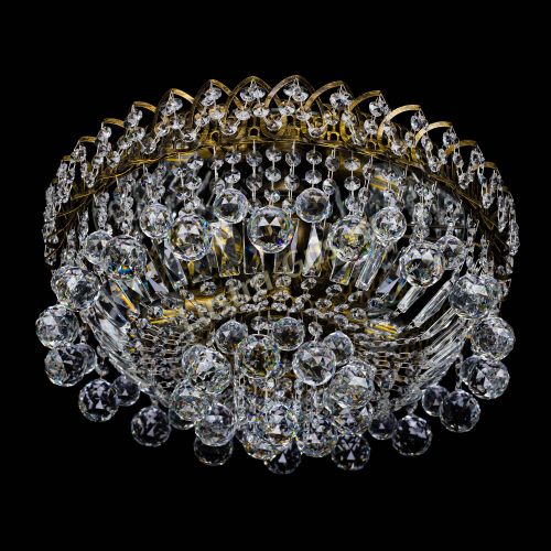 Люстра Каскад шар под бронзу в Сочи Гусь Хрустальный