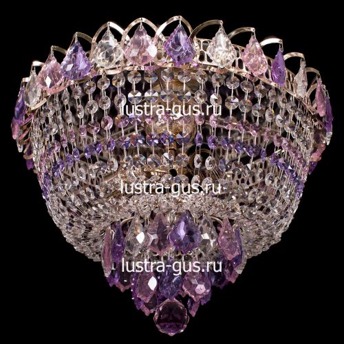 Люстра Катерина дубик цветная в Сочи Гусь Хрустальный