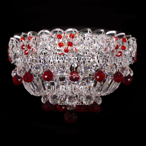 Люстра Катерина шар красная в Сочи Гусь Хрустальный