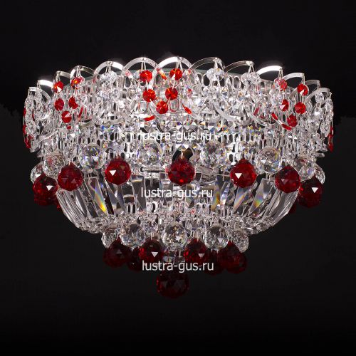Люстра Катерина шар красная в Сочи Гусь Хрустальный