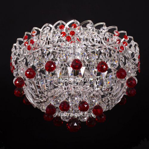 Люстра Катерина шар красная в Сочи Гусь Хрустальный