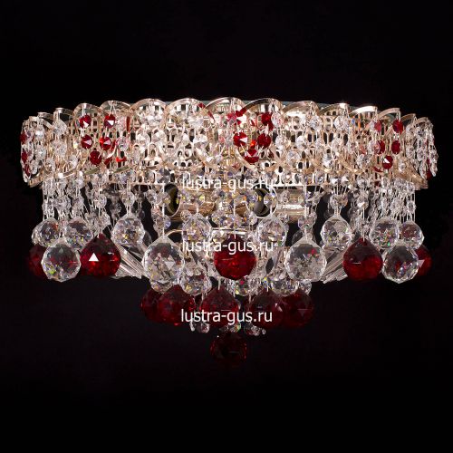 Люстра Катерина шар красная в Сочи Гусь Хрустальный