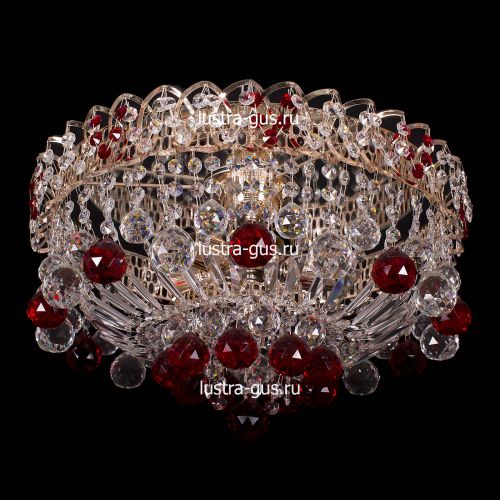 Люстра Катерина шар красная в Сочи Гусь Хрустальный