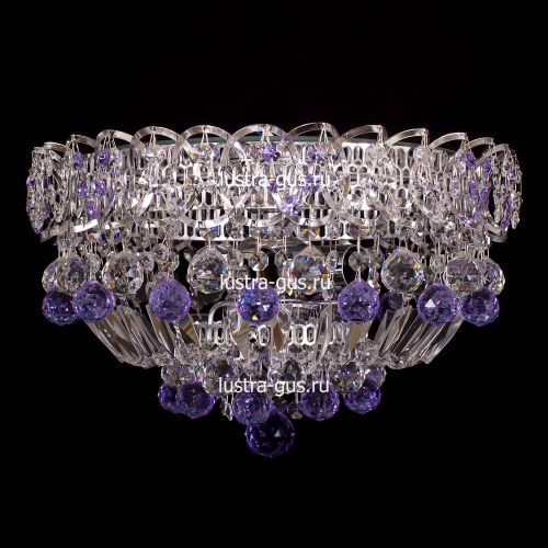 Люстра Катерина шар сиреневая в Сочи Гусь Хрустальный