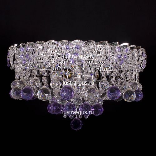 Люстра Катерина шар сиреневая в Сочи Гусь Хрустальный
