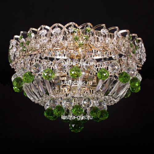 Люстра Катерина шар зеленая в Сочи Гусь Хрустальный