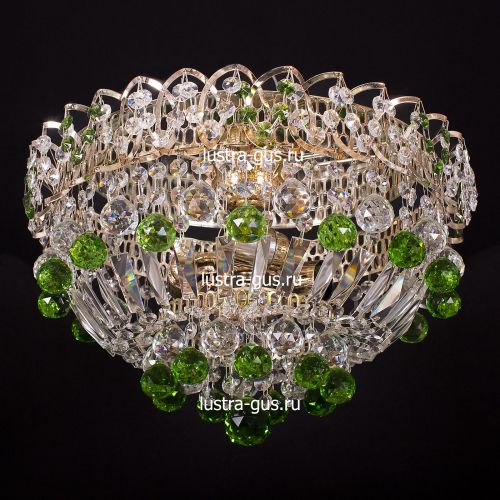 Люстра Катерина шар зеленая в Сочи Гусь Хрустальный