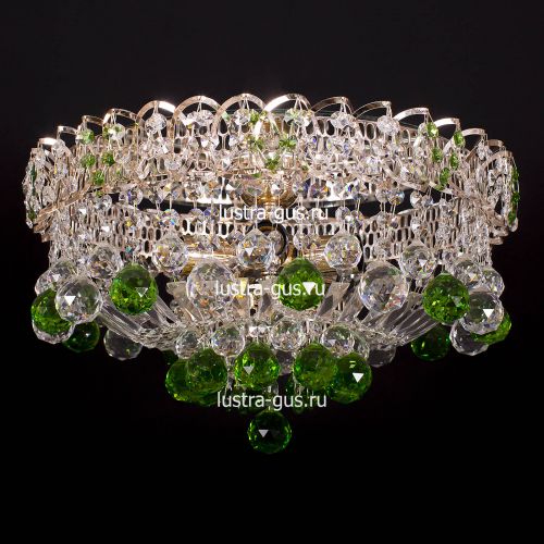 Люстра Катерина шар зеленая в Сочи Гусь Хрустальный