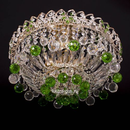 Люстра Катерина шар зеленая в Сочи Гусь Хрустальный