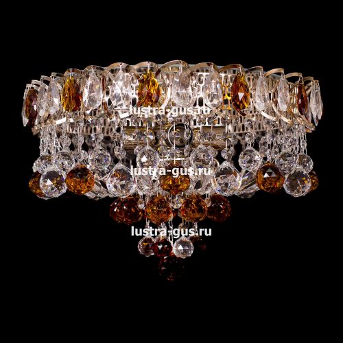 Люстра Катерина Шар Плюс цветная в Сочи Гусь Хрустальный