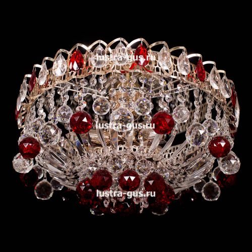 Люстра Катерина Шар Журавлик зеленая в Сочи Гусь Хрустальный