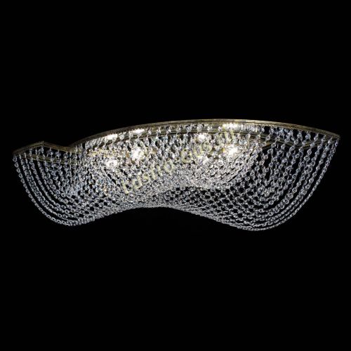 Люстра Хрустальная Волна под бронзу в Сочи Гусь Хрустальный