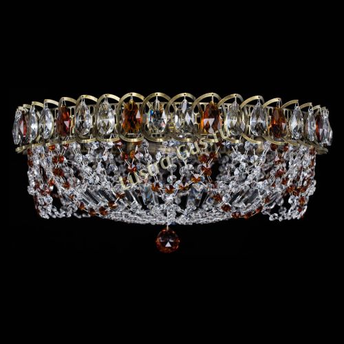 Люстра Хрустальный Каскад Ажур под бронзу Чайная в Сочи Гусь Хрустальный