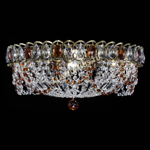 Люстра Хрустальный Каскад Ажур под бронзу Чайная в Сочи Гусь Хрустальный