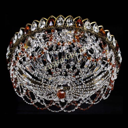 Люстра Хрустальный Каскад Ажур под бронзу Чайная в Сочи Гусь Хрустальный