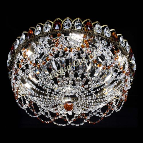 Люстра Хрустальный Каскад Ажур под бронзу Чайная в Сочи Гусь Хрустальный