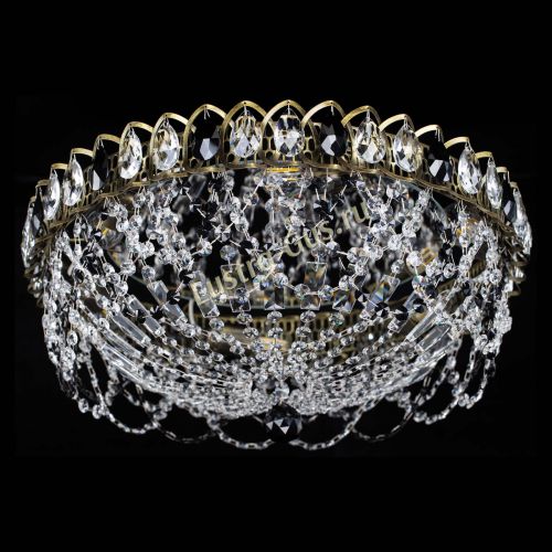 Люстра Хрустальный Каскад Ажур под бронзу Черная в Сочи Гусь Хрустальный