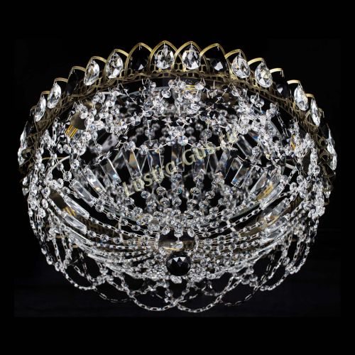 Люстра Хрустальный Каскад Ажур под бронзу Черная в Сочи Гусь Хрустальный