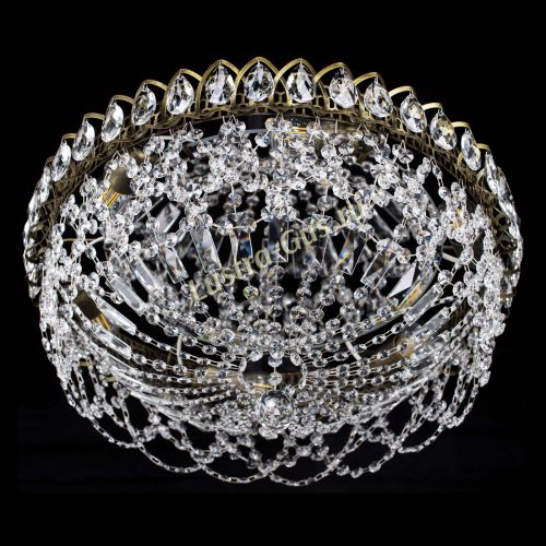 Люстра Хрустальный Каскад Ажур под бронзу в Сочи Гусь Хрустальный