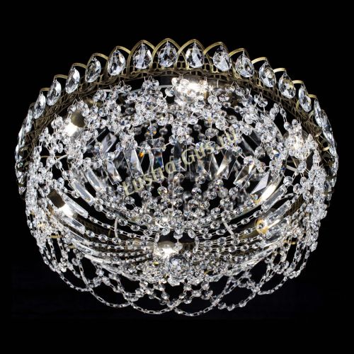 Люстра Хрустальный Каскад Ажур под бронзу в Сочи Гусь Хрустальный