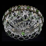 Люстра Хрустальный Каскад Ажур под бронзу Зеленая в Сочи